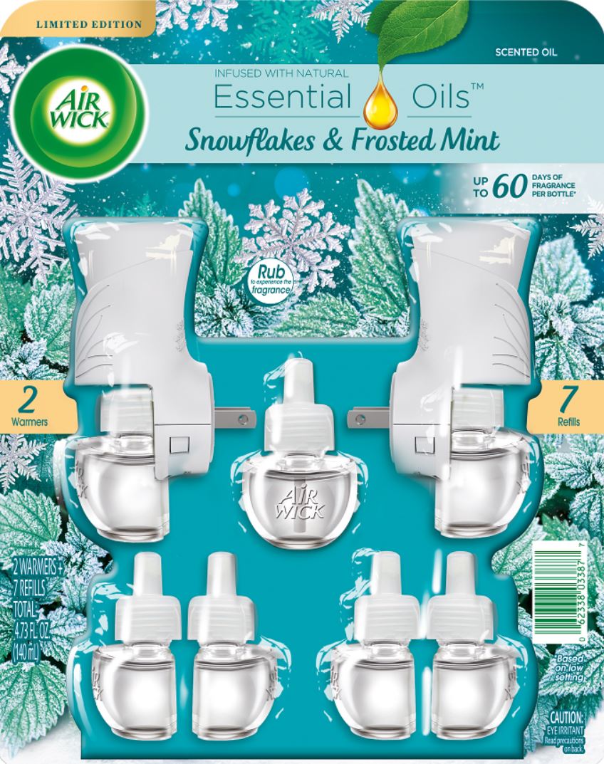 AIR WICK Scented Oil  Snowflakes  Frosted Mint  Kit